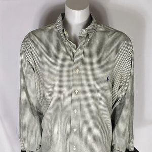 COPY - Men’s Polo Ralph Lauren checkered Green Button Down Size 2XB